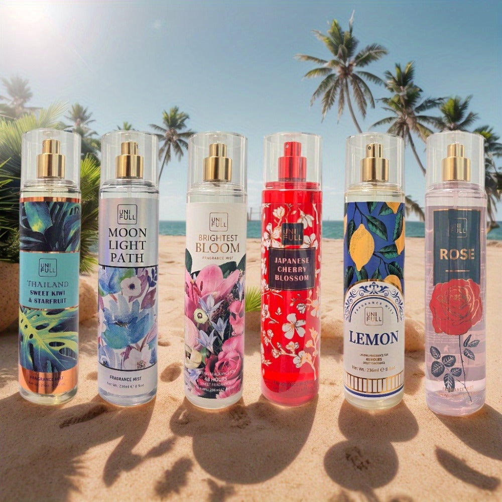 Hair & Body Perfume Mist 8oz - Long-Lasting Floral Fragrance Spray for Women, Unisex Body Mist, 12 Scents for Dates, Parties & Everyday Wear