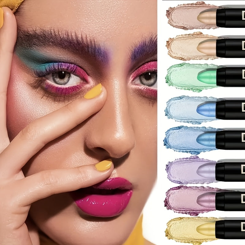 8/16pcs color Shimmery eye shadow pen eyeliner fluorescent pen eyeliner gel pen suitable for various holiday/party makeup tools Perfect gift for Mother's Day