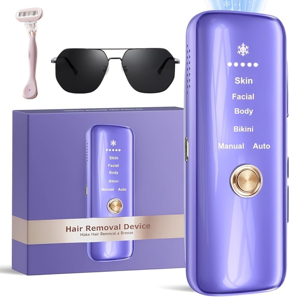 LEFINEE Latest Generation of Home Use Hair Remover, Women'S Festival Gift, Five Levels of Energy Intensity Adjustment, Automatic Continuous Light Emission, Automatic Shutdown Protection, Display Screen for All Body Parts