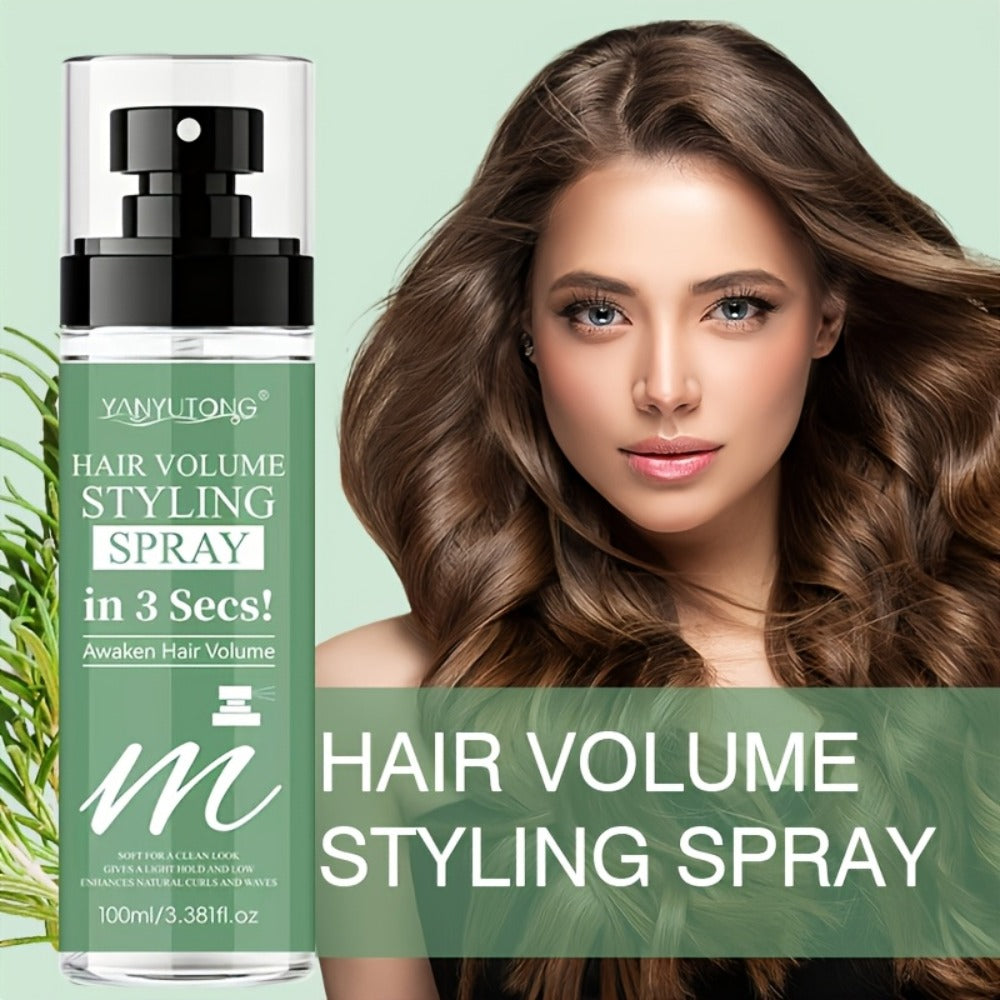 Hair Volumizing Spray 100ml Lightweight Oil-Free Texturizing Long-Lasting Lift Hold Moisturizing Hydrating Gentle Non-Irritating Fast-Acting Styling Spray for Fine Flat Soft Hair Men Women
