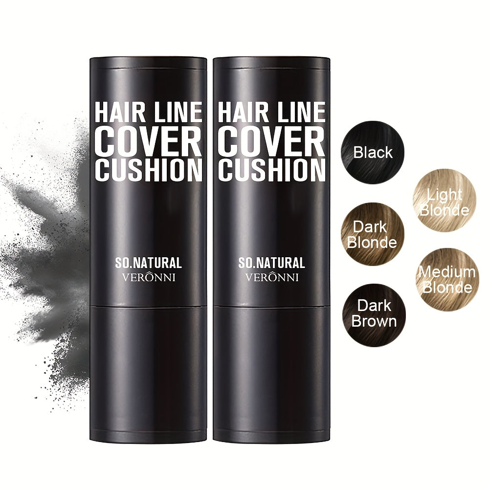 2pcs Hairline Shadow Powder Stick Set, Hairline Concealer Pen, Waterproof Stain-Proof, Instantly Conceal Hairline And Hair Root, Waterproof Hairline Powder Filler for Natural Look