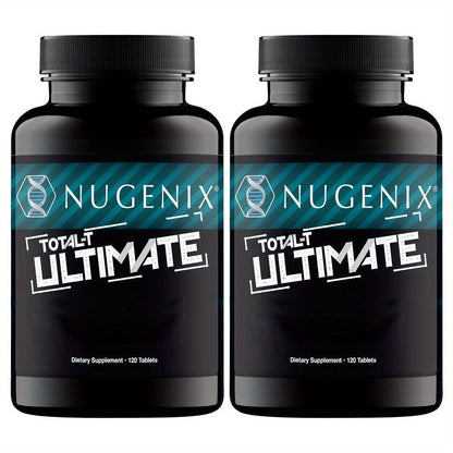 Testosterone Support Supplement with D-Aspartic Acid, Horny Goat Weed, Tribulus & Maca – Mood, Muscle Health & Vitality Booster for Men, 2 Bottle Bundle