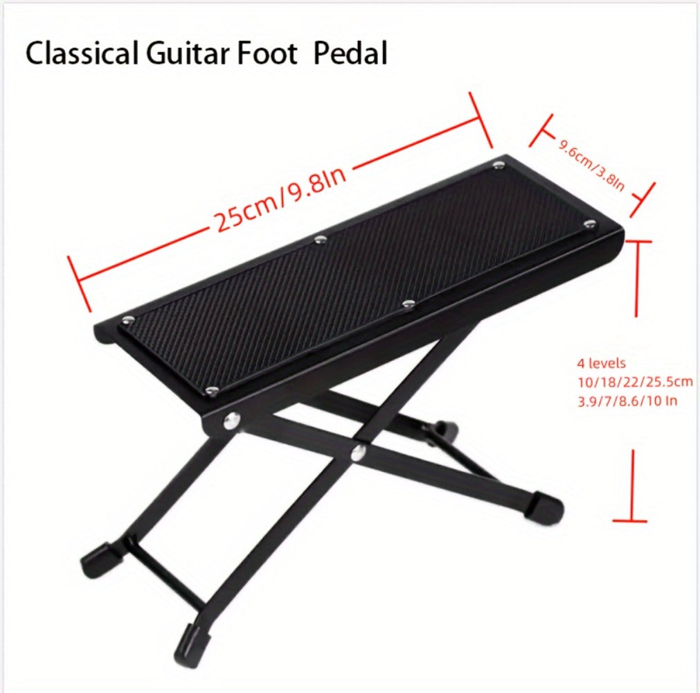 1pc Adjustable 4-Level Portable Footrest Stand for Pedicure, Unscented Nail Care Tool, Non-Slip Surface, Essential Manicure Accessory