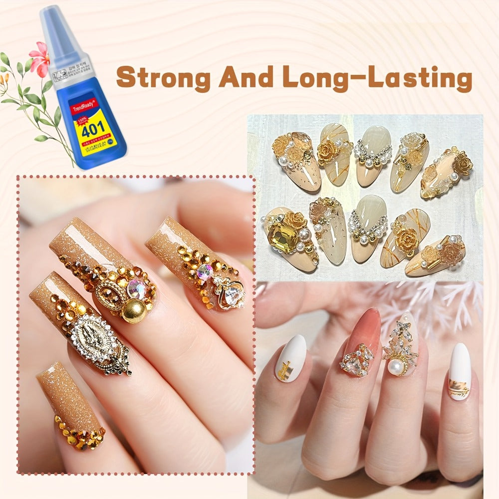 2 Bottles Large Capacity Super Nail Glue | 25G/Bottle Long Lasting, No Lamp Needed, Fast-Bonding, Fast Drying & Waterproof Nail Glue | Extra Hold Nail Glue, Nail Glue for Press on Nails, Fake Nails, Nails Art, Nail Supplies for Women, Nail Glue Set