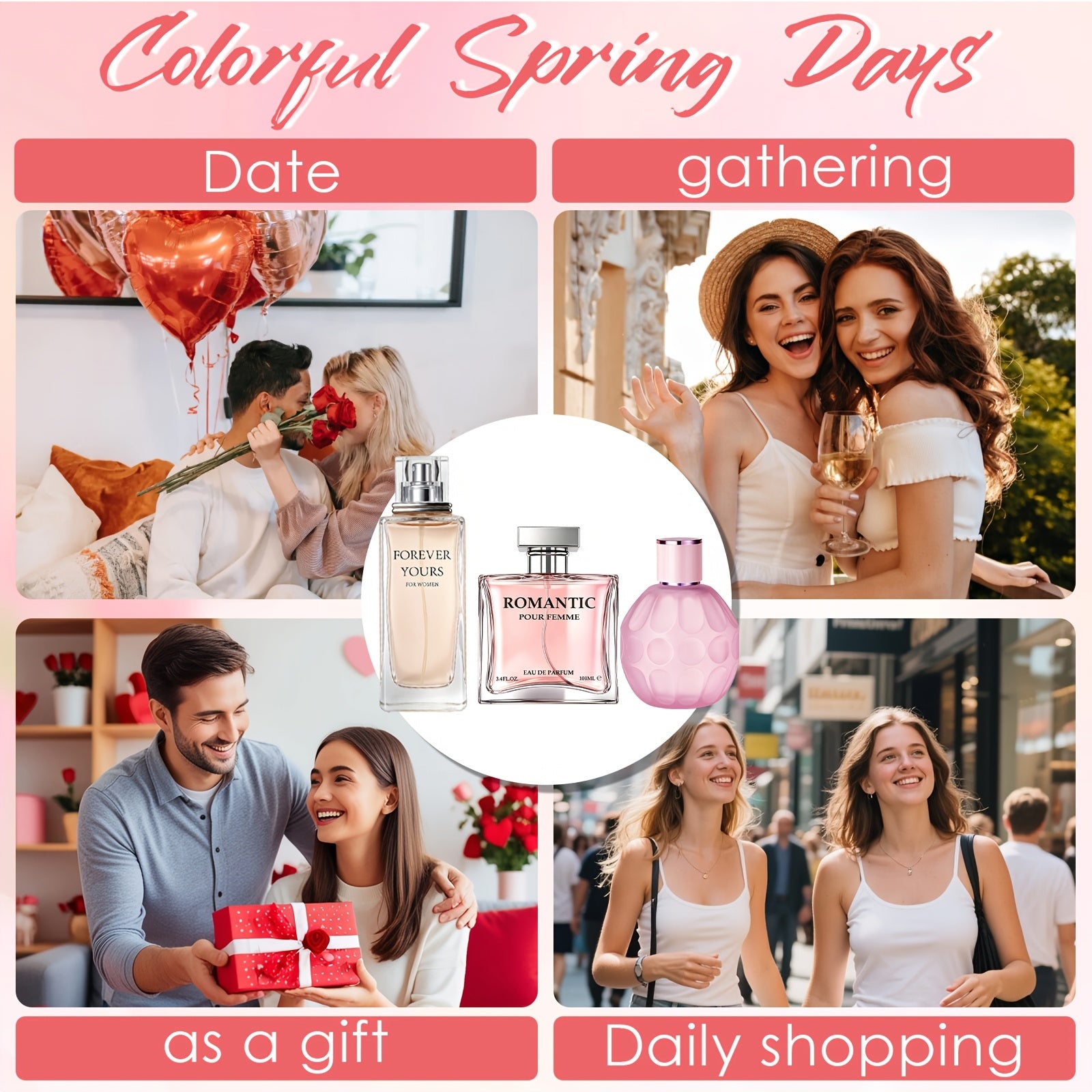 3PACK/10.1oz Women's Signature Fragrance Collection | Quince Lychee Musk, Pear Vanilla Sandalwood & Amber Berry Woods | Refined Perfume Trio for Her, Everyday Elegance, Versatile Scent Options