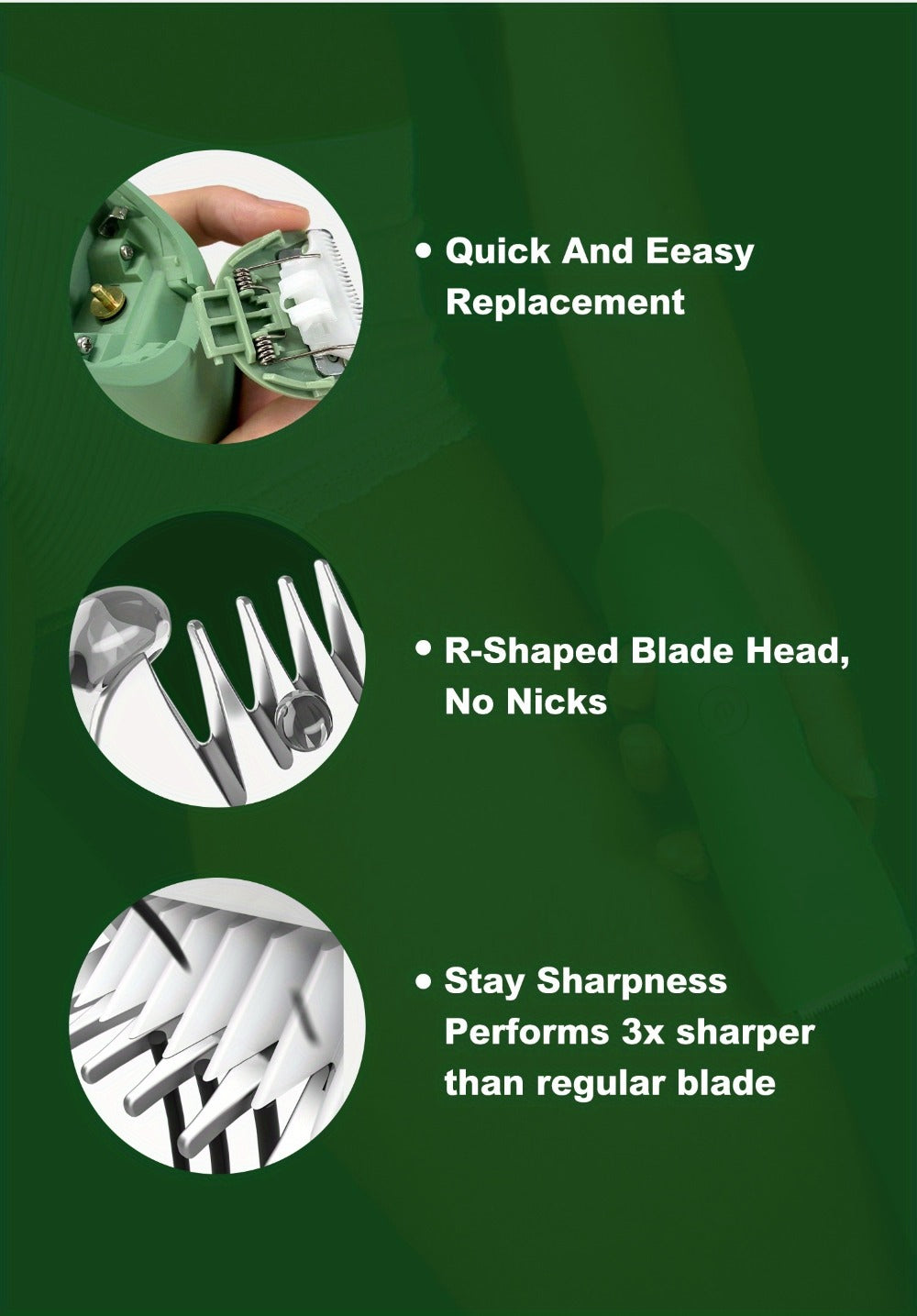 Body Hair Trimmer, Suitable for Men and Women - Electric Body Hair Trimmer with Replaceable Ceramic Blades for Smooth Shaving and Corset Trim