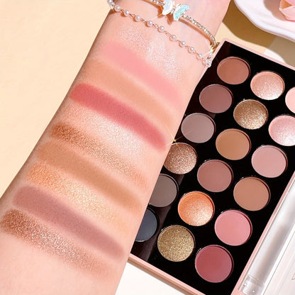 Eyeshadow Palette 18 Colors - Matte & Shimmer Waterproof Sweatproof Long-Lasting Formula, Professional Eye Makeup for Everyday & Glam Looks, Valentine's & Christmas Gift