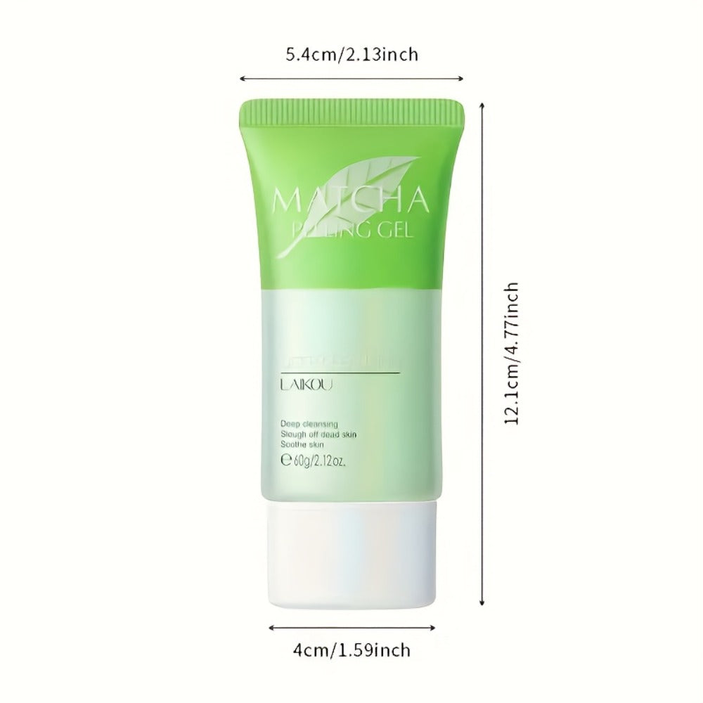 Matcha Peeling Gel Face Scrub Tea Tree Salicylic Acid Exfoliating Moisturizing Alcohol Free All Skin Types Facial Exfoliator 60g 2pcs