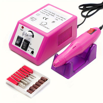 Electric Nail Drill Machine 20000RPM Professional Manicure Pedicure Kit with 6 Drill Bits 50 Sanding Bands Cuticle Remover Nail File Set for Acrylic Gel Nails Home Salon Use