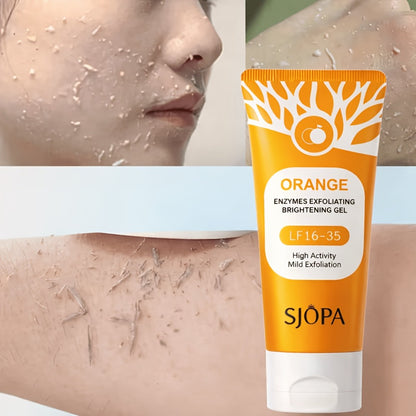 Exfoliating Face Gel Orange Vitamin C Salicylic Acid Brightening Pore Cleansing Alcohol Free Moisturizing Physical Exfoliant for All Skin Types Daily Use 100g