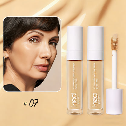 Concealer & Highlighter Set 2 Pcs - Buildable Coverage Liquid Concealer with Contour Stick, Hydrating Pore-Minimizing Long-Lasting Formula for Blemishes & Dark Circles