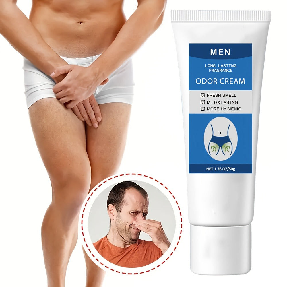 Men Odor Cream, Intimate Deodorant for Men, Gentle & Long-Lasting, Controls Odor, Safe for Delicate Areas, Odor-Fighting, Men Odor Cream, 1. 76oz/50g Gift, Perfect Christmas Gift