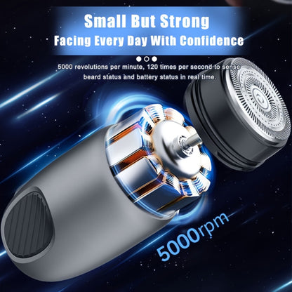 Mini Electric Shaver for Men & Women USB Rechargeable - Portable Pocket Size Travel Razor 1200mAh Battery Cordless Face Shaver Gift Purple Black Gray
