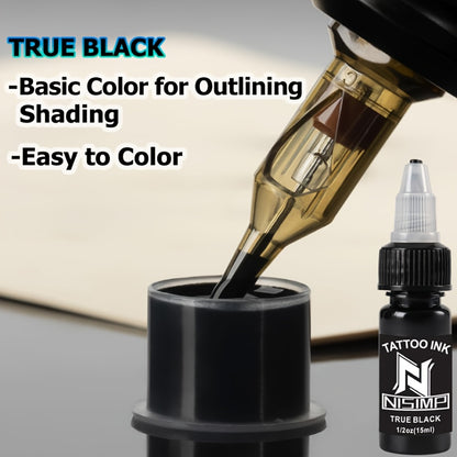 Tattoo Ink Set Professional Pre-Dispersed NISIMP 7 & 14 Colors Vibrant Pigment Density Skin-Friendly Tattoo Ink for Outlining Shading Body Painting Beginners Hobbyists & Expert Tattoo Artists