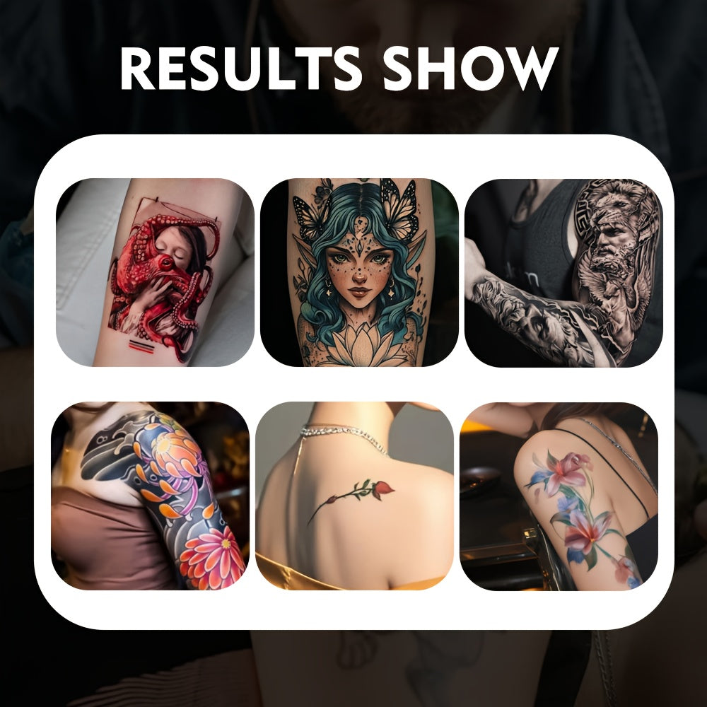 GOLDPLUME Tattoo Pen Kit, Tattoo Gun Kit Complete Set, Wireless Tattoo Machine Kit, Tattoo Gun Kit with Tattoo Power Supply And 10 Tattoo Needles And 7 Bottles of Tattoo Ink, Etc. Complete Tattoo Kit for Beginners And Tattoo Masters