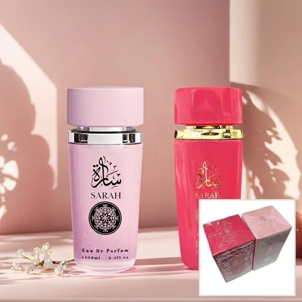 Arab Perfume Set for Women – 2-Piece Oriental Floral Eau de Toilette Spray, Long Lasting Exotic Fragrance, 3.4 fl oz Each, Luxury Gift for Her