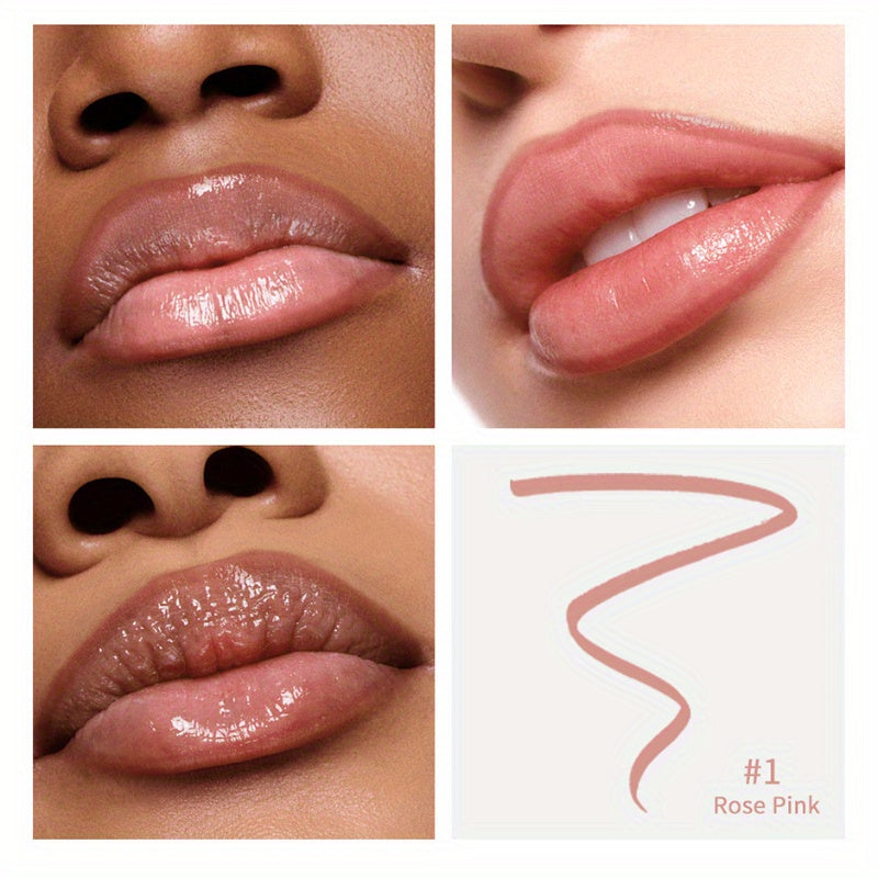 [Lip Liner & Stain Set] 4pcs SET Off Lip Liner And Lip Stain 2-In-1 Set Acid Infused Natural Lip Tattoo Pen, Waterproof Smudge-Proof Matte End, Long-Lasting Transfer-Resistant Lip Makeup (4 Colors)