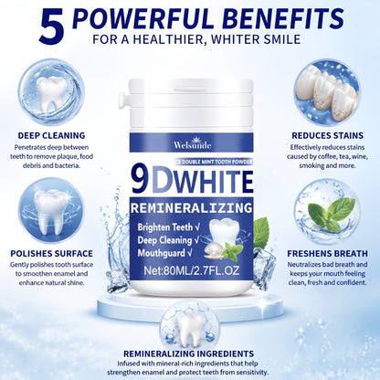 Hydroxyapatite Tooth Powder 2pcs Remineralizing Deep Cleaning Whitening Mint Flavor Fresh Breath Toothpowder for Daily Oral Health Hygiene Gift for Men Women