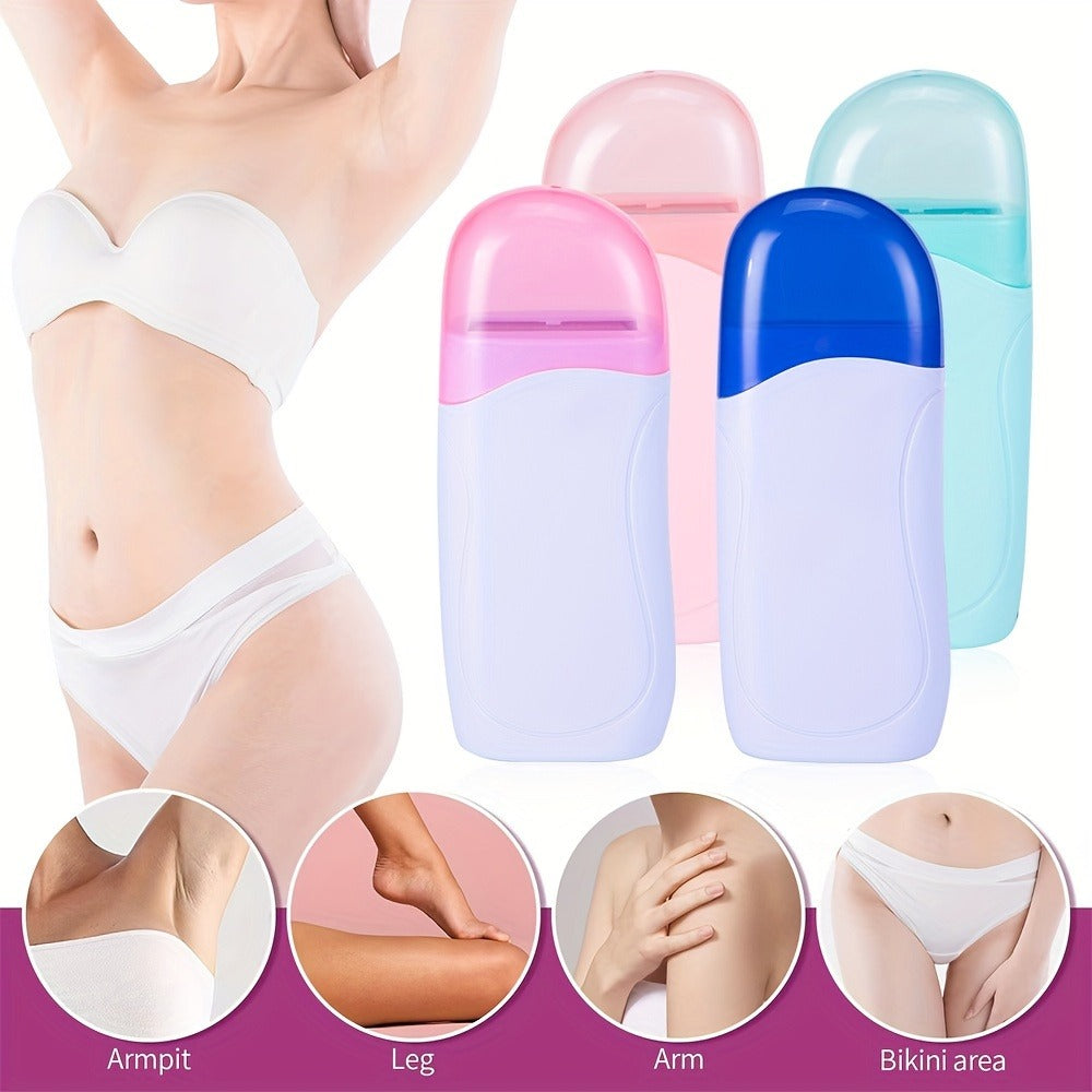 Hair Removal Wax Warmer, Portable Wax Machine Roller for Women Men, Waxing for Soft Wax Heater, Roll-On Design for Travel Home Use, Solely Roller