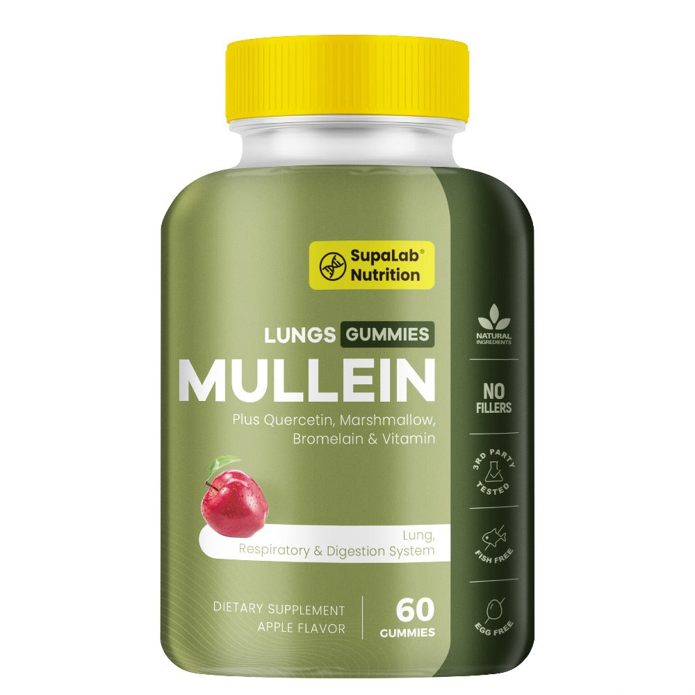 [Lung Health Supplement] Lung Health Supplement With Mullein Leaf, Vitamin C & D3, Selenium, Zinc, Quercetin & Bromelain, Herbal Formula For Respiratory, Breathing & Bronchial Health, 60 Capsules