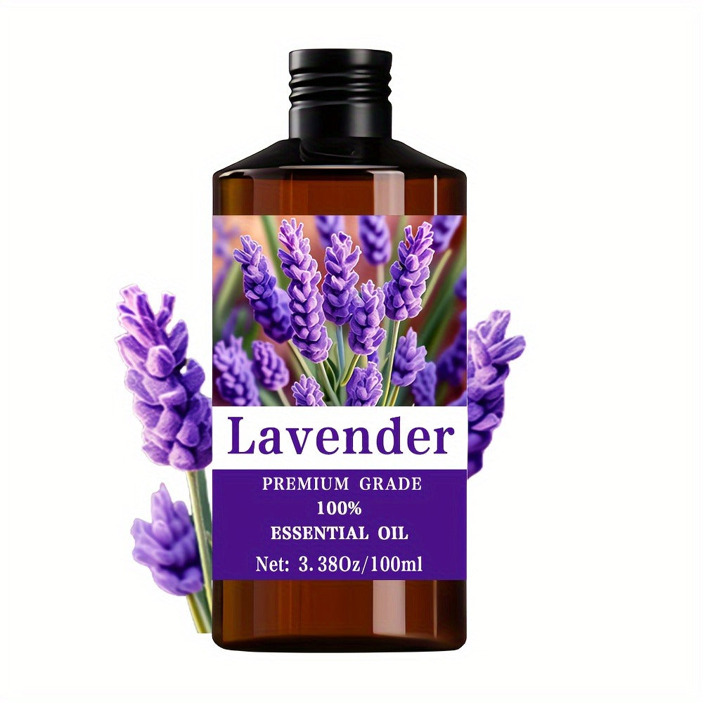 Lavender Essential Oil, 100Ml/3.38 Fl.Oz, 100% Pure Care Grade for Nail, Hair And Skin Care, Massage, Moisturizing Massage Essential Oil for Men And Women, Meditation Gift, Perfect Christmas Gift