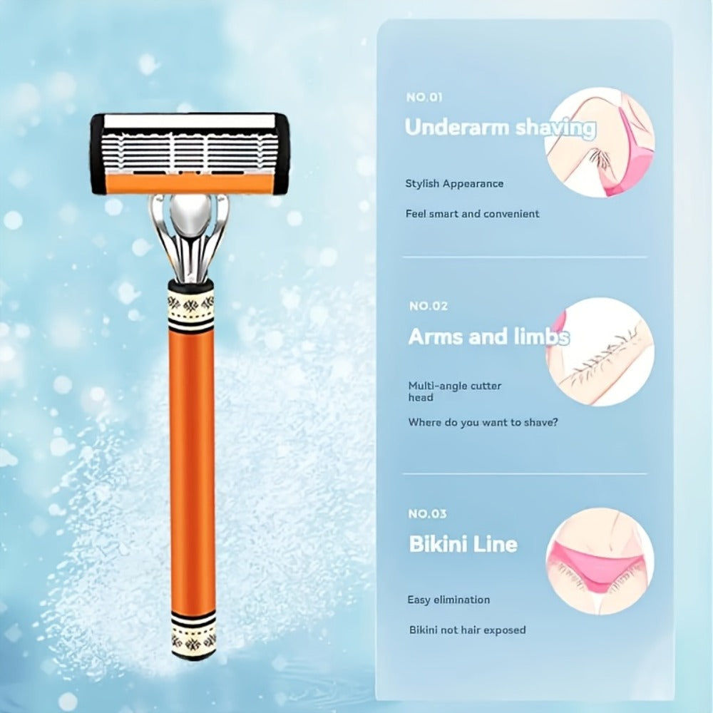 The Classic Men's Manual Razor Is Equipped with Two Comfortable Handles, Sharp And Durable Stainless Steel Blades, And A Progressively Optimized Shaving Experience. It Is An Indispensable Shaving Accessory for Men
