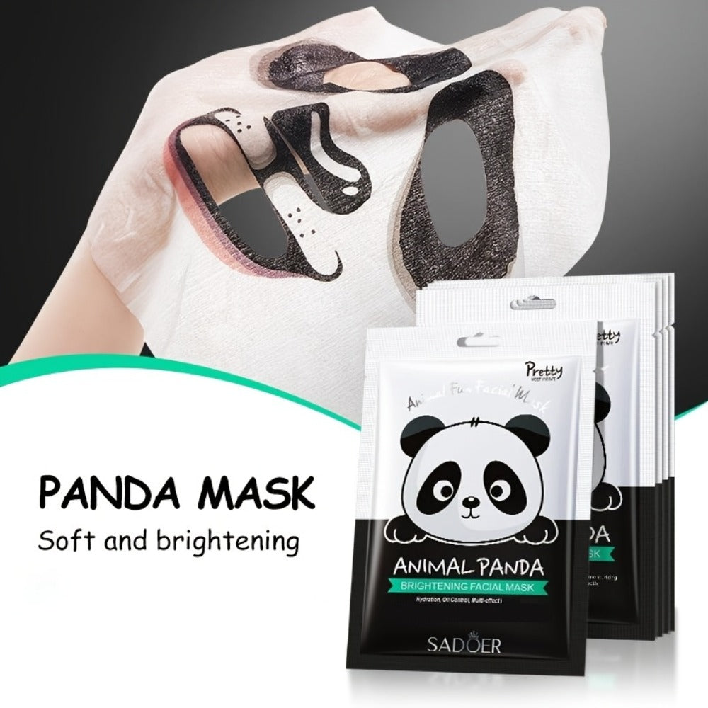 12pcs Fun Animal Printed Hydrating Face Masks for Skincare - Featuring Panda, Zebra, Piglet, Lamb, Puppy, And Sika Deer, Perfect for Moisturizing in Spring And Summer