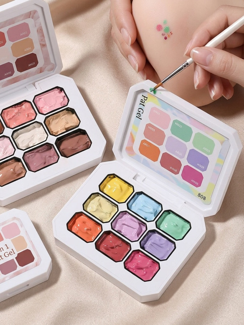 UR SUGAR 3pcs 4IN1 Pat Ombre Gel Nail Polish Easy Gradient Painting Gel For French Nail Manicure Solid Varnishes Paint Art Gel
