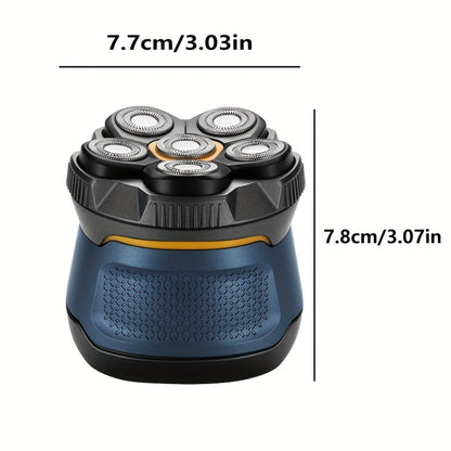 Electric Hair Clipper 6D Floating Head Self-Cut Bald Head Shaver 10W High Power 1400mAh USB-C Charging LED Display Two-Speed Travel Lock Hair Trimmer