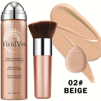 Air Cushion Foundation 2.0 - High Coverage Lightweight Matte Finish, Nourishing Moisturizing Formula, Natural Nude Look, 4 Shades