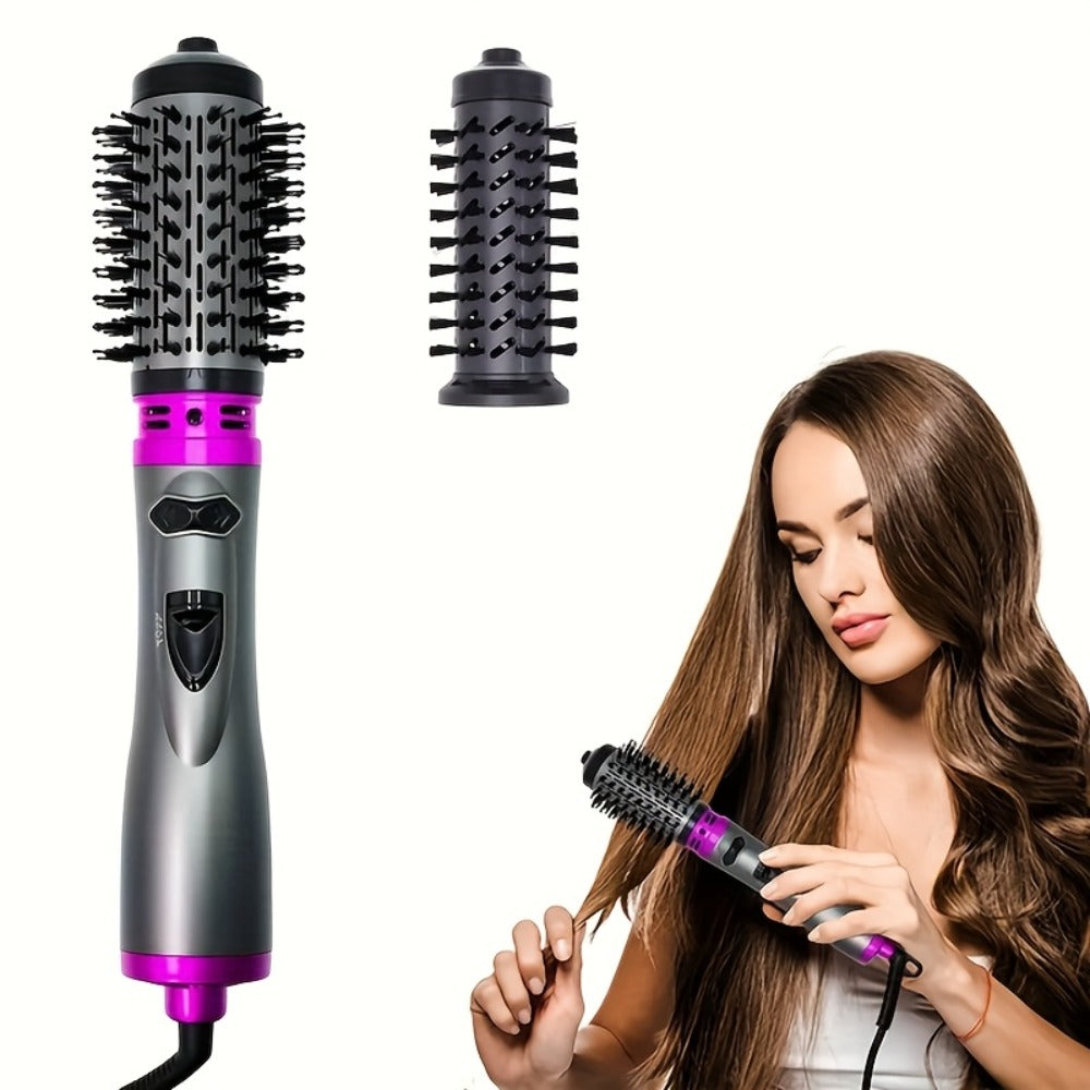 2-in-1 Rotating Hot Air Styling Brush, A Multi-functional Hot Air Comb That Can Create Curls Or Straighten Hair. Achieve Salon-quality Results At Home In One Step-effortlessly Craft Vibrant, Trendy Curls And Y Smooth Hair.