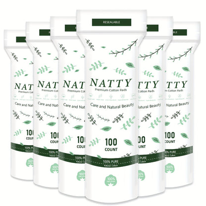 Makeup Remover Pads 600 Count Soft Hypoallergenic Lint-Free Cotton Rounds - 360° Locking Edge Unscented Absorbent Disposable Face Pads for Makeup Removal Toner Skincare Women