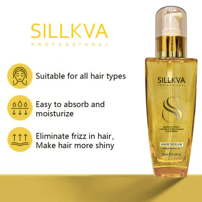 Moroccan Argan Hair Oil & Rose Scented Spray Set SILLKVA Revitalizing Penetrating Treatment Smooths Moisturizes Strengthens Hair Long-Lasting Fragrance for Women