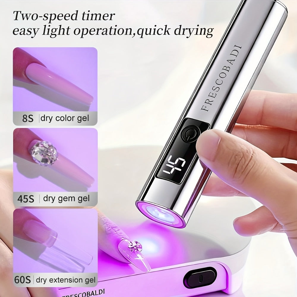 On-Screen Display Handheld Nail Art Lamp for Gel Nails, Mini Nail Light, Portable LED Nail Lamp, USB Nail Dryer for Fast Manicure Pedicure Tool