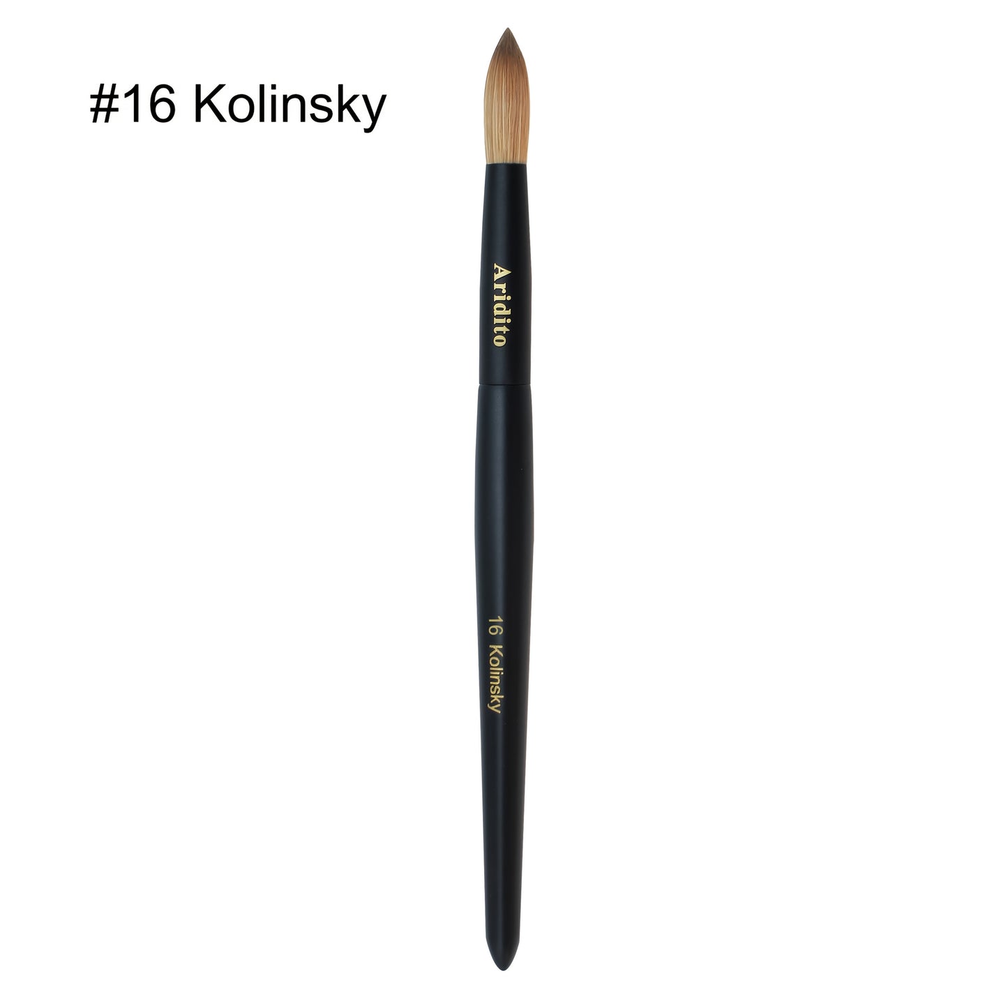 Kolinsky Acrylic Nail Brush Round Head with Black Wooden Handle – Professional Nail Art Brush for Acrylic Extensions & Manicure – Sizes #8 #10 #12 #14 #16 #18 for Salon & Home Use