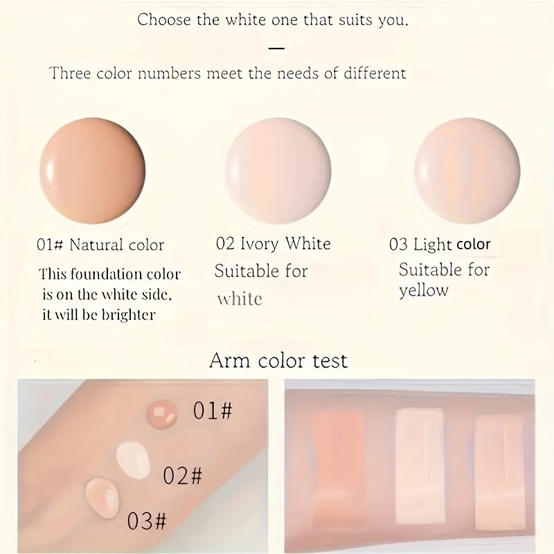 2pcs Set BB Cream Liquid Foundation Complimentary Makeup Egg- Super Wearing, Long-Lasting Flawless Finish, Moisturizing & Isolating, Medium Coverage, Impeccable Cream Women's Cosmetic Set Holiday Gift,, Easter Bonus Gift, Clean Girl