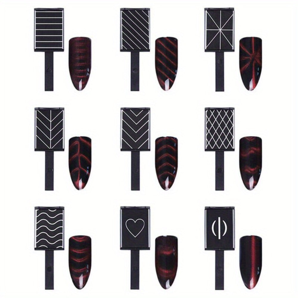 14pcs Cat Eye Magnet Nails UV Gel Polish Magnet Pen Nail Art Pen Tools
