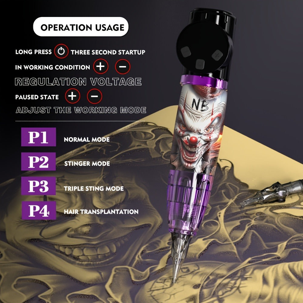 Tattoo Gun Kit Complete Set INKSOUL Tattoo Machine with LCD Display Full Equipment & Supplies Rotary Pen for Beginners & Professional Tattoo Artists