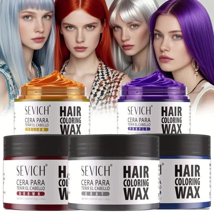 SEVICH Hair Dye Wax - Fun, Temporary Hair Coloring for Parties, Cosplay & Festivals - Instant Color Change & Strong Hold Styling Wax