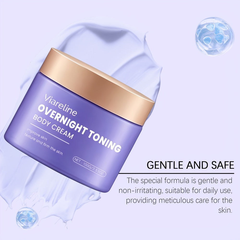2pcs Overnight Toning Whip, Body Shaping And Moisturizing Cream- with Glycerin And Collagen, Moisturizing And Nourishing, Body Firming Whip That Works While You Sleep - Light Beige On The Body for Woman, for All Light Beige, Perfect Gift, 3.53oz/.