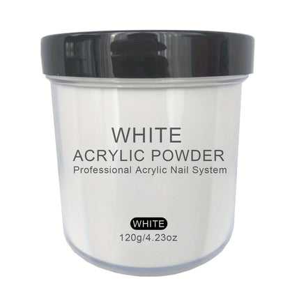 Acrylic Nail Powder 4oz - Professional Clear Pink White Nude Polymer Powder for Nail Extensions 3D Nail Art Sculpting DIY No Lamp Required
