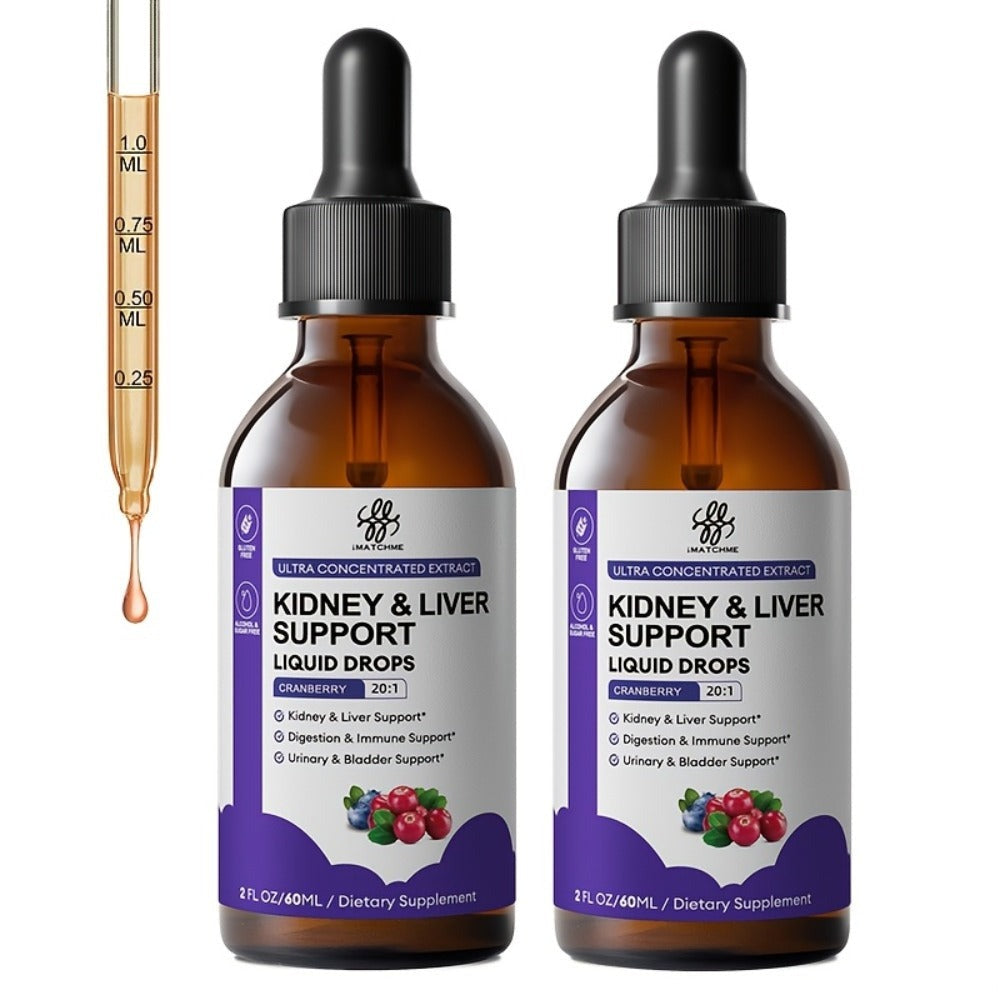 27-In-1 Complex Kidney And Liver Support Drops - Alcohol-Free, Made from a Variety of Natural Herbs Carefully Selected Ingredients, Support Liver Health, Balanced Health, 1/2/3Bottles