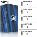 Poseidon Tattoo Cartridge Needles 50pcs Assorted Mixed Size Round Liner 12 Standard 3rl 5rl 7rl 9rl 11rl Disposable Tattoo Needles Long Taper For Makeup