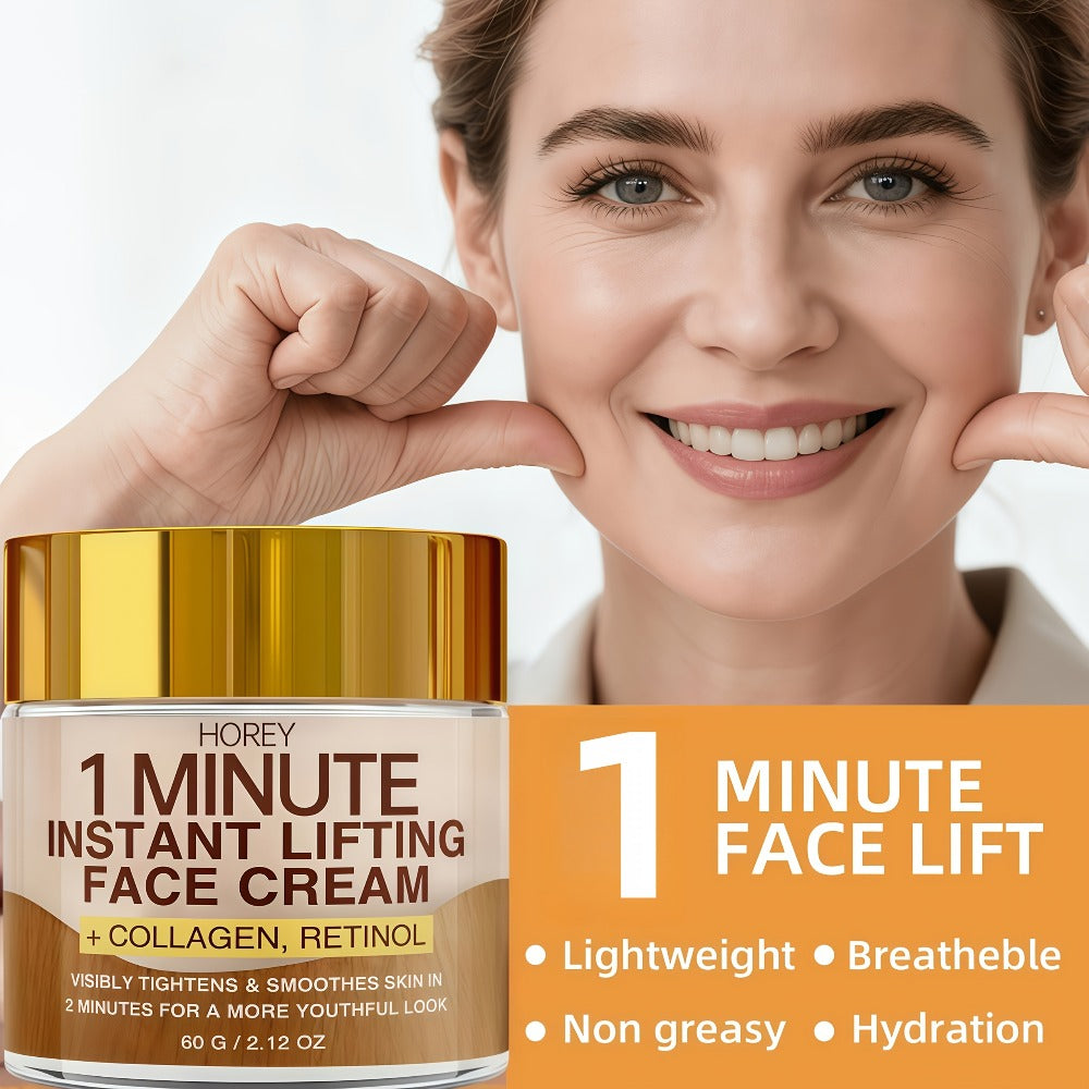 Instant Firming Lift Cream Provides Deep Hydration That Smooths Out Dry Fine Lines, Enhances Radiance And Elasticity, And Effectively Signs of Aging And Sagging for a Youthful Appearance. It Is Formulated with Retinol And Collagen