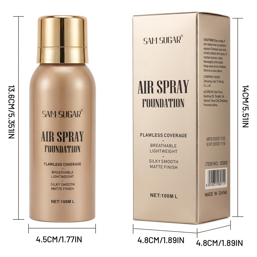 [Waterproof Matte Foundation] Long-Lasting And Long-Lasting Spray Foundation Liquid, Providing Waterproof And Sweat-Proof Matte for Makeup, Offering a Light And Full-Face Coverage with a Natural End. Suitable for Makeup Enthusiasts