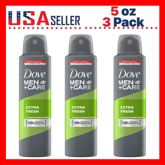 Dove Go Fresh Extra Fresh Deodorant Spray 150ml / 5oz Long-Lasting Dry Comfort Body Spray for Women Quick Dry Aerosol Light Fresh Scent Daily Underarm Care Smooth Skin Feel 48 Hour Protection Inspired Freshness Gentle Care Everyday Confidence Travel Frien