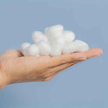 Cotton Balls 500 Count Jumbo Super Soft 100% Absorbent - Makeup Removal Skin Care Wound Cleaning Unscented Premium Cotton Balls for Sensitive Skin Pack of 5