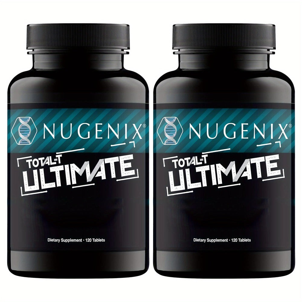 2 bottles - Total-T Ultimate - with D-Aspartic Acid, Horny Goat Weed, Tribulus, Maca, Stinging Nettle, Mood, Muscle Health