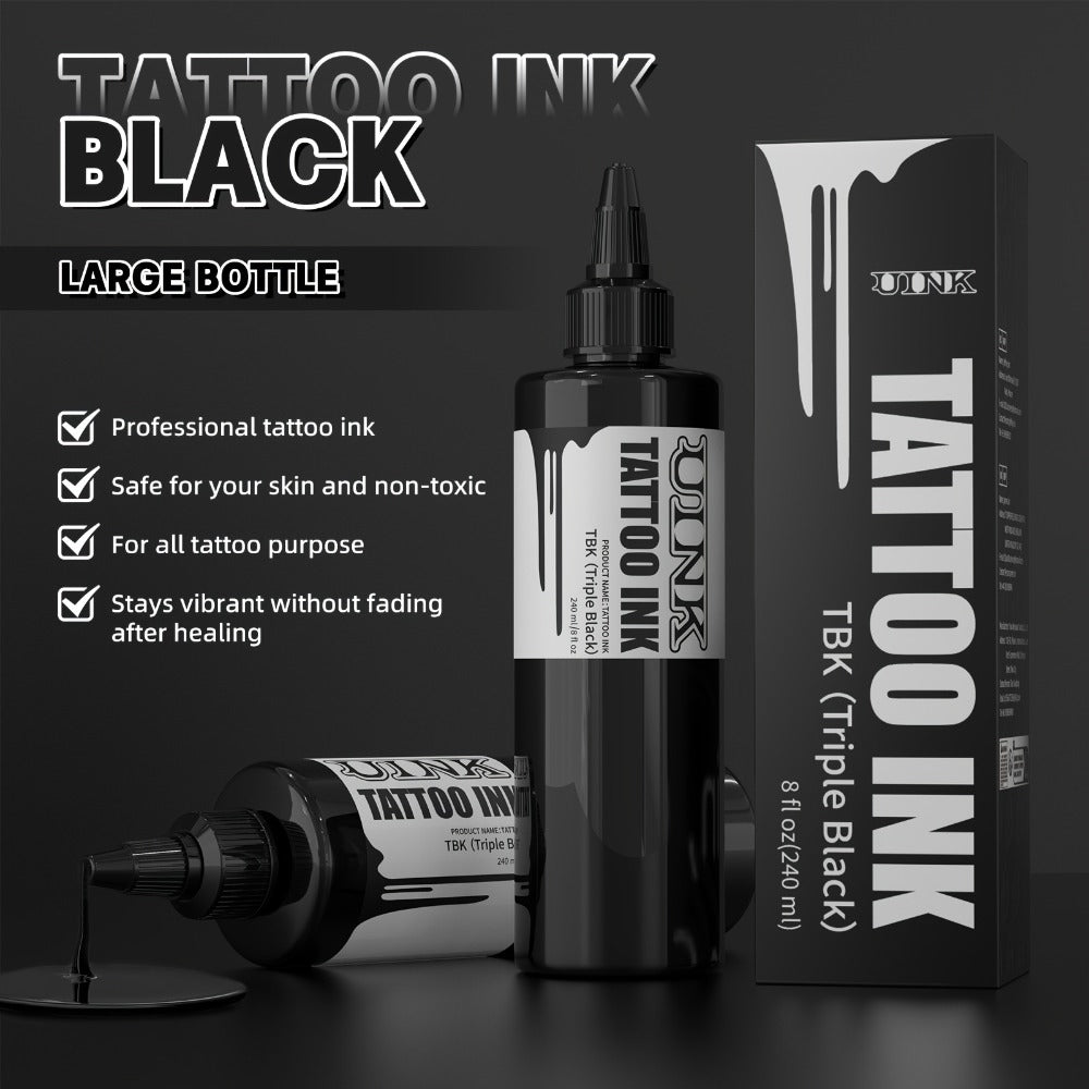 UINK 8.12oz Large Capacity Tattoo Ink Suitable For Tattoo Beginners And Tattoo Lovers To Practice Line Coloring Graffiti Using Body Painting Art Tattoo Easy To Color Clear Color