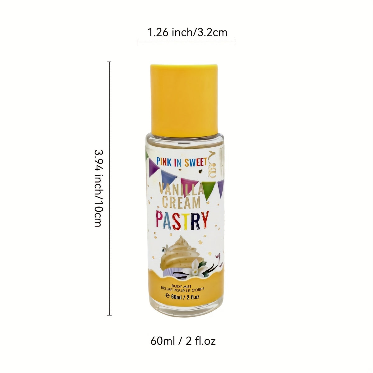 4pcs Gift Set - Women Body And Hair Spray 2Fl.Oz Each - Sweet Fragrance Perfume Spray Long Lasting Fresh Scent Fragrance Date Party And Gift